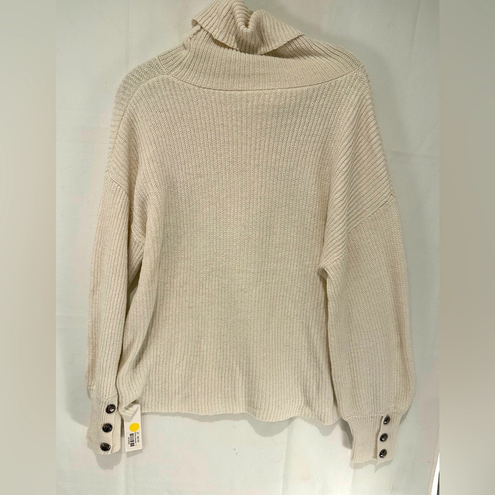 NWT White Cowl Neck Sweater - M